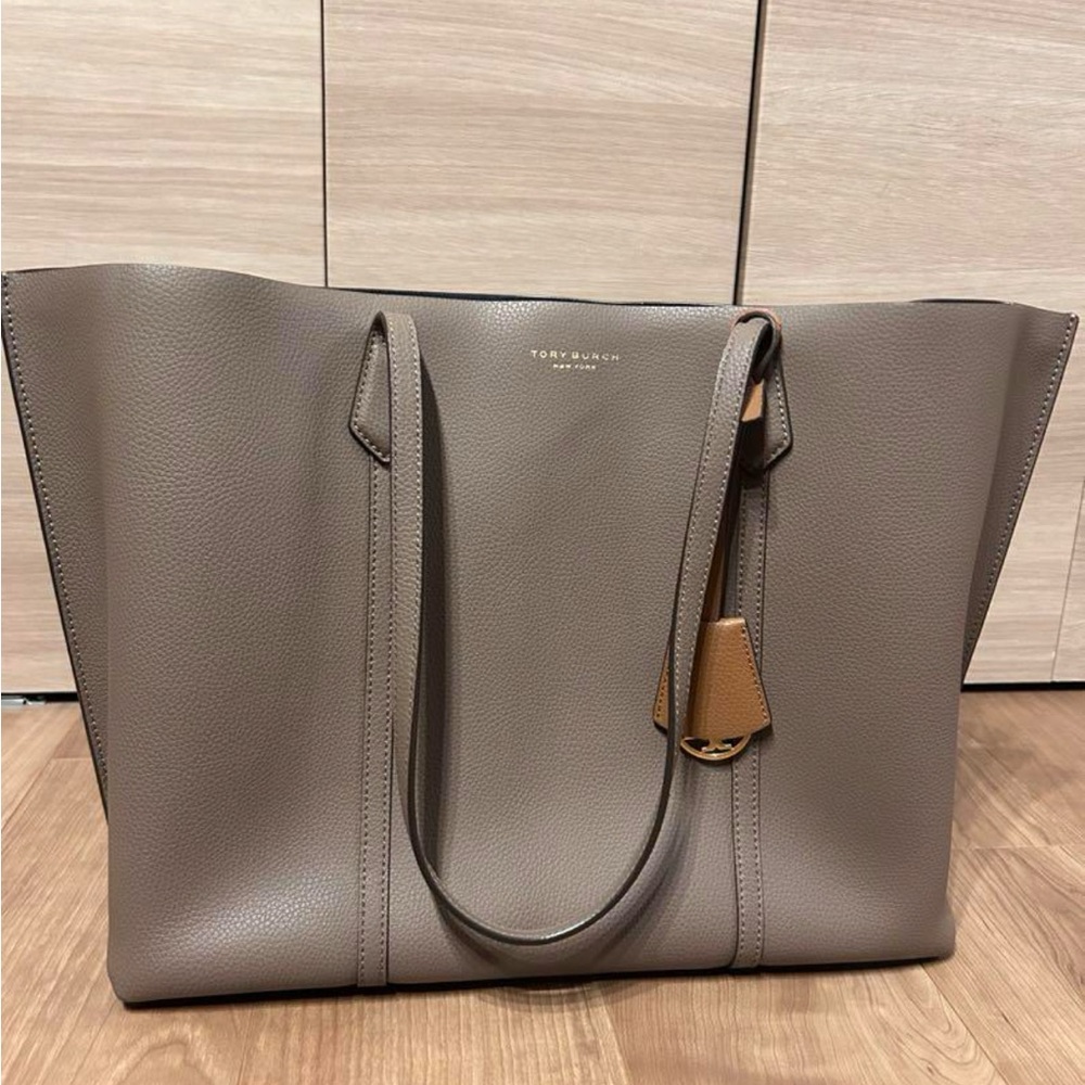 Tory Burch Triple Compartment Tote Taupe